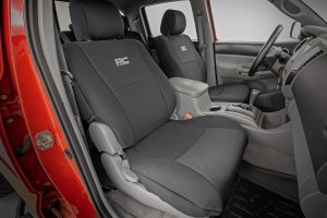 Toyota Tacoma Seat Covers - Front + Rear - Rough Country - Neoprene - '05-'15